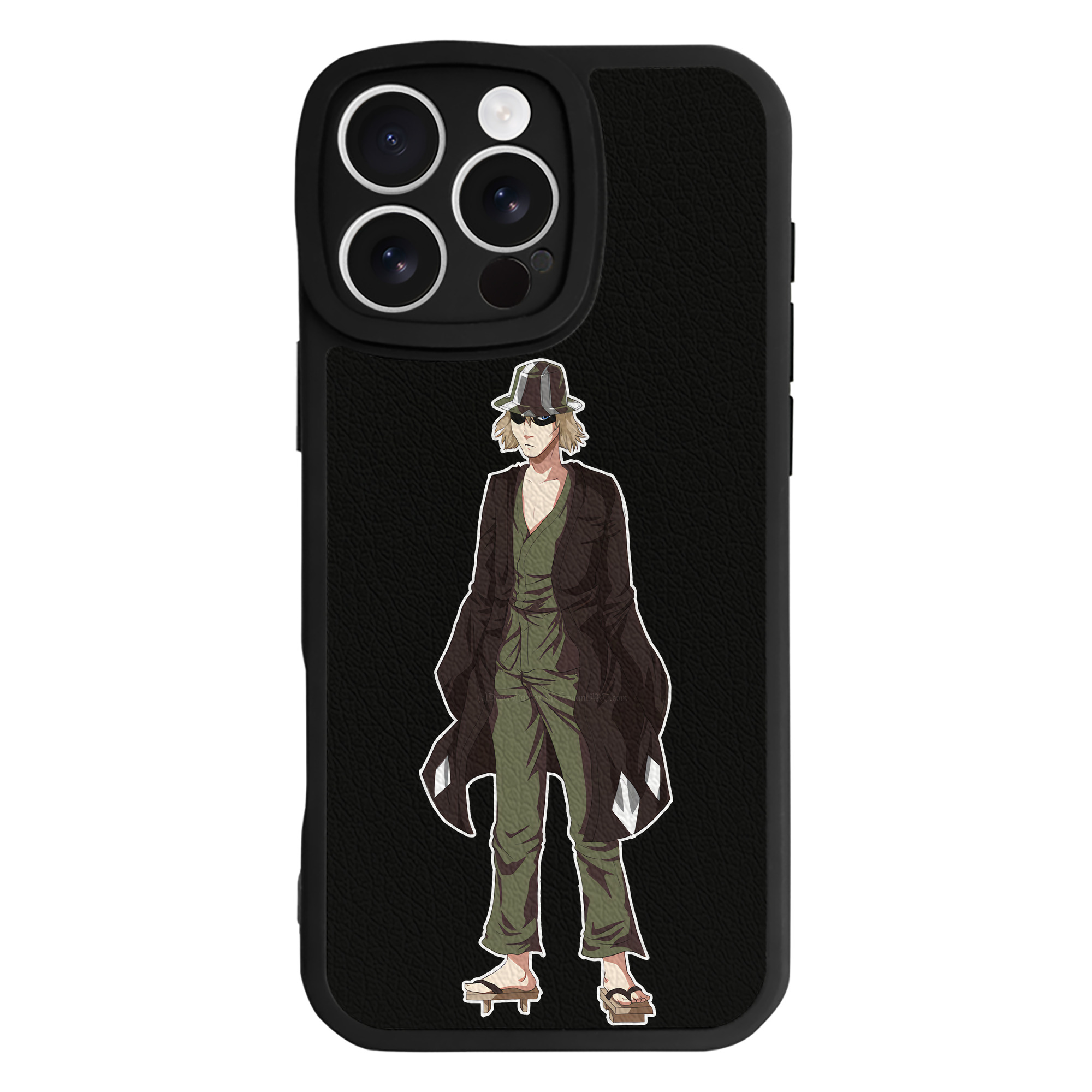 （画像用） "ブリーチ 浦原 喜助（うらはら きすけ） BLEACH Urahara Kisuke " 【iPhone 16シリーズ対応】シリコンスマホケース（レザー調） 材質：シリコン
